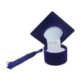 thumbnail image 1 of Fashion Doctor Hat Shape Caja de aretes de almacenamiento de joyas Regalo de graduación azul, 1 of 8