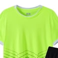 thumbnail image 4 of KPOPLK Boys Athletic Shorts Set Breathable Boys TShirt and Basketball Shorts 2 Piece Outfit Set Size 13-14 Years,Green, 4 of 4