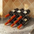 thumbnail image 4 of Encimera plateada para estante de vino para 6 botellas: organizador de almacenamiento para cocina, despensa y refrigerador, 4 of 4
