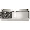 thumbnail image 3 of Stainless Steel Polished 1/3Ct Black Diamond 10mm Band (Size 10.5) Made In China sr409-10.5, 3 of 5
