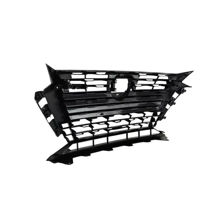 Black Grill Front Bumper Upper Grille Assembly Chrome Trim