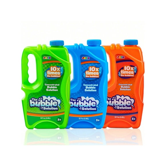 Syncfun 3 Packs 32 Oz Bubble Concentrated Solution (Up To 7.5 Gallon) Bubble Refill Big Bubble Solution Bubble Juice For Bubble Machine, Bubble Gun, B