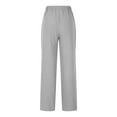 thumbnail image 5 of Lightweight Linen Pants for Women Comfortable Ankle Pants with Solid Color Side Pockets High Waisted Comfy Everyday Wear Capri Pants Autumn Vacation Fashion Casual Pants, 5 of 6
