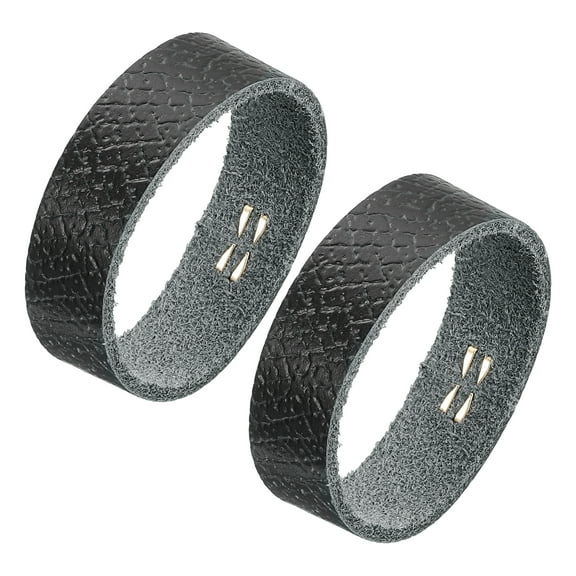 Uxcell 2 Pack Leather Belt Loop Keeper for 1.73 Inch Wide Belt, Black, 4.72x0.51inch