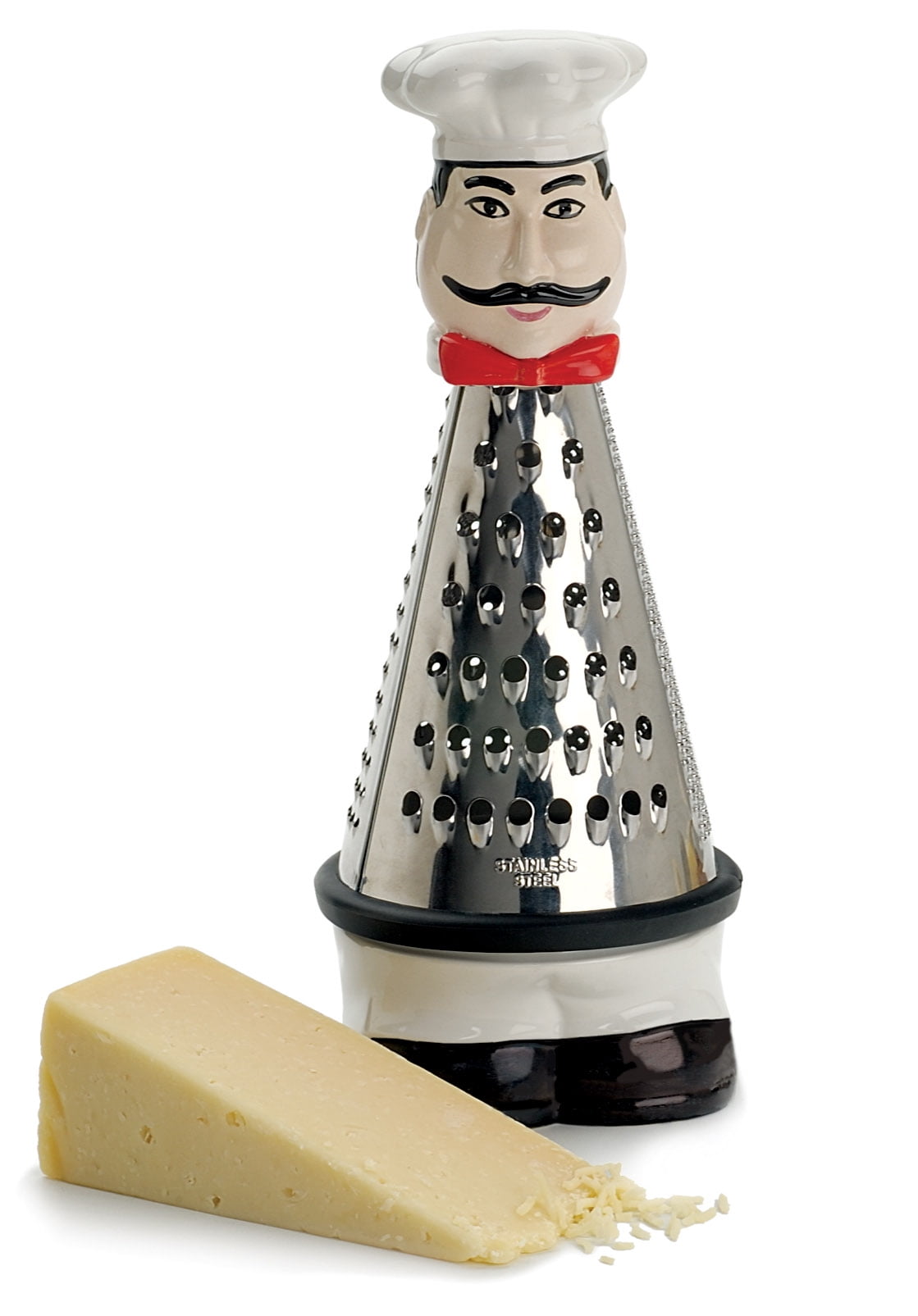 RSVP Chef Shaped Cheese Grater Vegetable Shredder Stainless Steel