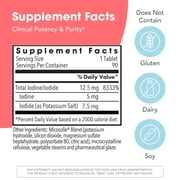 ARG Optimox Iodoral 12.5 mg - مكمل اليود ويوديد البوتاسيوم لدعم توازن الغدة الدرقية والتمثيل الغذائي - خالي من الصويا والغلوتين - 90 حصة - 90 قرصًا