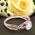 thumbnail image 2 of Custom Crafted Spectacular And Decorative Rings Boho & hippie 1.10 Carat Round Cut Diamond Moissanite Engagement Ring, Unique Wedding Ring in 10k Solid Rose Gold, Promise Ring, 2 of 4