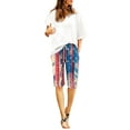 thumbnail image 3 of Virmaxy Womens USA Star Stripes 4th of July Shorts Veteran Patriotic Shorts Summer Independence Day Printed Elastic Waist with Drawstring Five Points Casual Pants Light Blue XS, 3 of 3