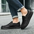 thumbnail image 2 of Driving Walking Shoes for Men Wide Width Fashion Leather Slip on Penny Loafer Oxfords Non Slip Work Sneakers, 2 of 6