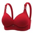 thumbnail image 1 of PEASKJP Strapless Bra Full Coverage No Underwire Everyday Comfortable Sports Bras, Red 40, 1 of 3