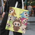 thumbnail image 4 of Bolso de lona Lisa Same Labubu para mujer, bonito bolso de compras con dibujos animados, bolso de hombro informal para estudiantes, bolsos cruzados de The Monsters, 4 of 4