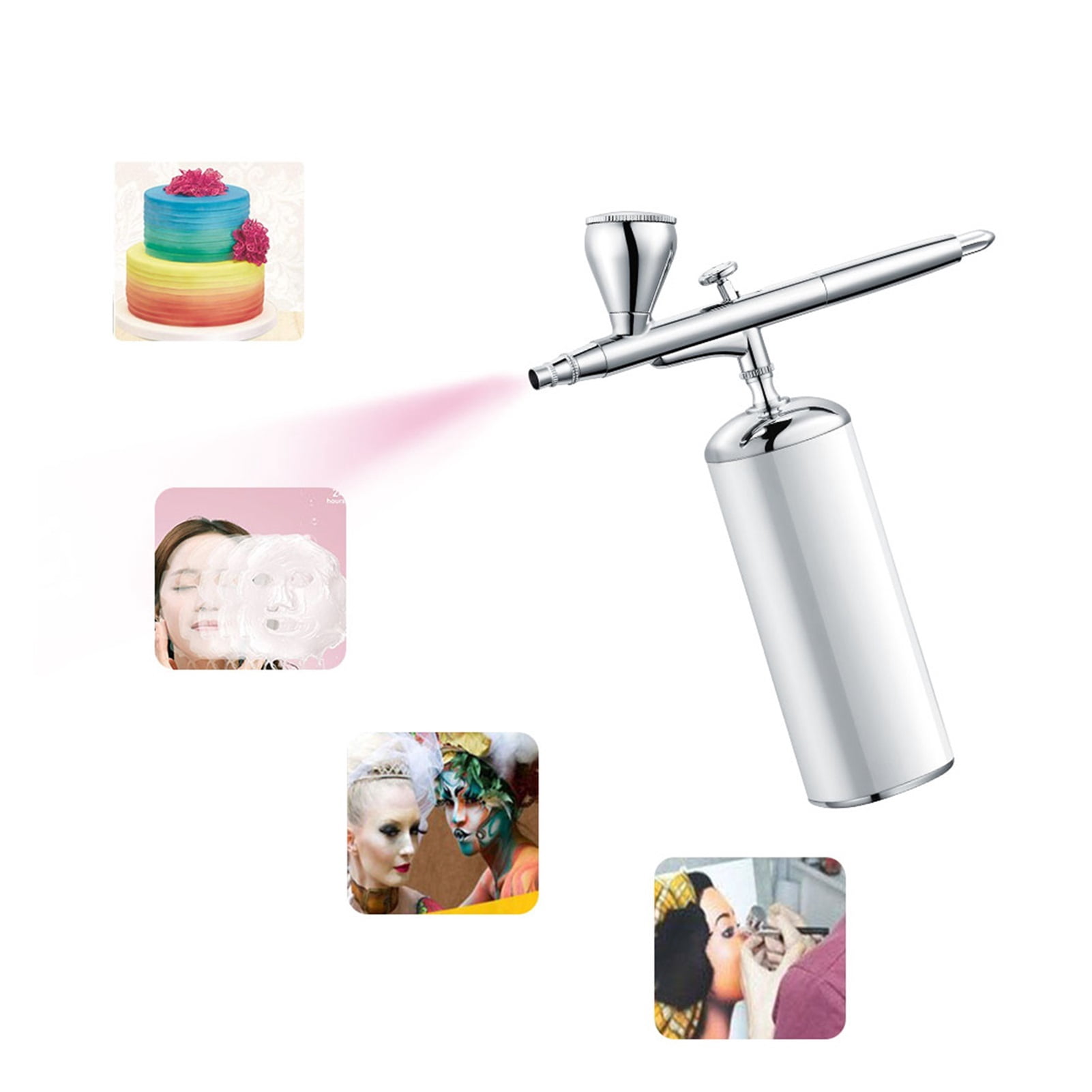 Cordless Airbrush Kit Portable Handheld Air Brush Gun for Makeup Cake Decoration Model Coloring Manicure Tattoo Art Drawing ,Ingeniously Designed