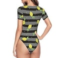 thumbnail image 4 of Daiia Lemon Women'S Crew Neck Short Sleeve Slim Fit T Shirts Tops Basic Bodysuit Leotard Clothing-Xx-Large, 4 of 9