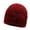 Red One Size, variant on Autumn Winter Women Knitted Hat Flower Solid Color Brimless Dome Windproof Thickened Plush Lining Beanie Hat Streetwear
