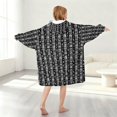 thumbnail image 2 of Baseballs Quotes Black Pattern Flannel Blanket Hoodies for Teens ,Teens Oversize Sherpa Wearable Hooded Blanket Sweatshirt with Super Pockets, 2 of 6