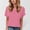 Pink, variant on Womens T Shirts Short Sleeves Crew Neck Basic Tees Summer Top Women's Clothes