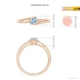 thumbnail image 5 of ANGARA Natural Aquamarine and Diamond Split Shank Ring in 14K Rose Gold for Women (Size-5x3mm) | March Birthstone, Birthday, Anniversary, Jewelry Gift for Women | Natural Aquamarine Ring, 5 of 10