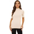 thumbnail image 2 of ORUYROP Chandail à Manches Courtes pour Femmes, Pull Ajusté en Jersey, 2 of 6
