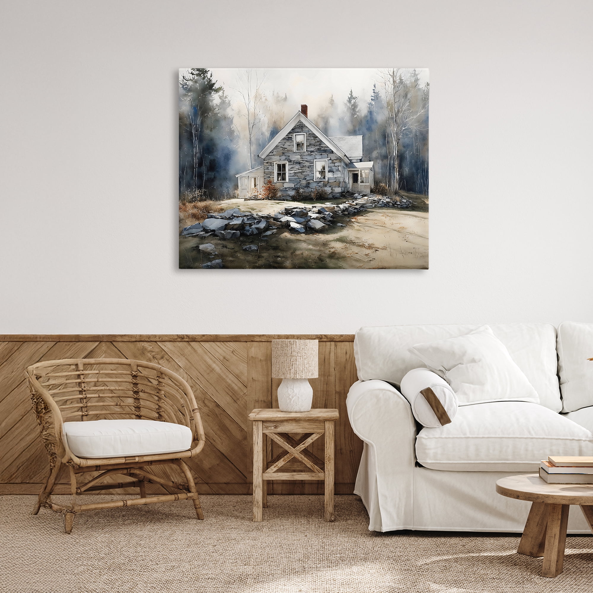 Stupell Industries Rustic Cottage Among the Trees Canvas Wall Art, design by Franklyn Gregory