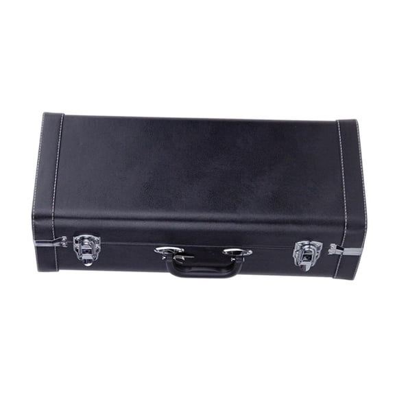 Trumpet Case Gig Box Carrying Case PU Leather Velvet Interior Waterproof Secure Lock Concert Performance Travel Band