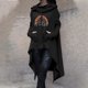thumbnail image 2 of Mujeres Tallas grandes Casual Manga larga Suelta Impreso Medio y largo Tops Sudaderas con capucha Blusa de mujer Fridja fjkfkj5708, 2 of 5