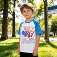 thumbnail image 2 of Huowey Patriotic Shirts For Toddler Boys Summer Tops Short Sleeve Crewneck 4Th Of July Print 250Th Anniversary Tee Summer Comfort Soft Relaxed Fit Kids Casual Basic Shirt Independence Day,5-6 Years, 2 of 4