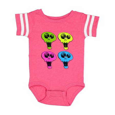 

Inktastic Bright and happy skulls Gift Baby Boy or Baby Girl Bodysuit