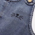 thumbnail image 2 of Boys & Girls Easter Denim Overall Pants Bunny Ear Romper with Pom Pom Tail Color Blue Size 5-6 Years, 2 of 9