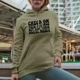 thumbnail image 2 of Check On Your Friends Not Just Their Social Media, Gen Z Quote, Groovy Retro Wavy Text Merch Gift, Sand Hooded Sweatshirt or Hoodie, Medium, 2 of 5