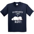 thumbnail image 3 of Inktastic Pyrenees Life is Ruff Great Pyrenees Youth T-Shirt, 3 of 5