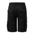 thumbnail image 5 of cllios Mens Cargo Shorts Outdoor Camping Athletic Shorts Comfortable Travel Cargo Shorts with Multi Pockets Cargo Shorts for Men Under $5 Black,XXL, 5 of 8