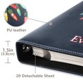 thumbnail image 3 of FORMRS 3 Ring Photo Album 4"x6" Self Adhesive Large Capacity PU Leather Cover, Blue Christmas Light, 3 of 8