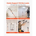 thumbnail image 3 of VEVOR Cabinet Jack Support Pole, 4-Pack, 45.7-114.2 Inch Steel Telescopic Quick Support Rod, Adjustable 3rd Hand System up to 154 lbs Capacity for Installing Cabinets, Lifting Drywall, Cargo Bars, 3 of 9