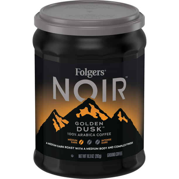 Folgers Noir Golden Dusk, Medium Dark Roast Ground Coffee