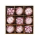 thumbnail image 3 of Set de adornos navideños de 9 piezas - bolas de espuma de 8 cm en rojo, blanco y rosa para decorar árbol y corona, 3 of 6