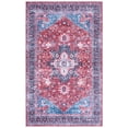 thumbnail image 2 of SAFAVIEH Arizona Orlando Oriental Machine Washable Area Rug, Red/Navy, 6' x 9', 2 of 13