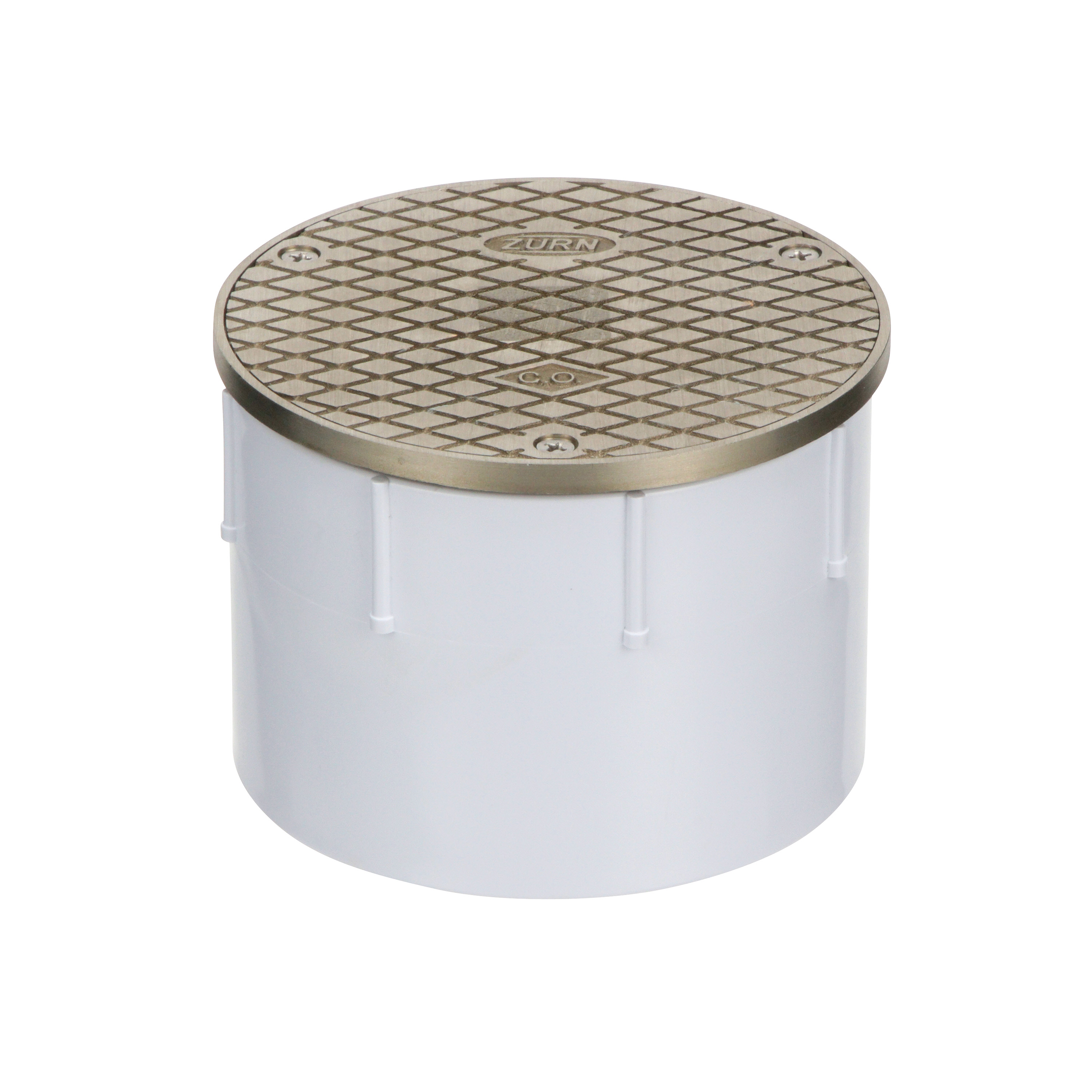 ABS Adjustable Floor Cleanout ? 4inch Round Nickel Cover
