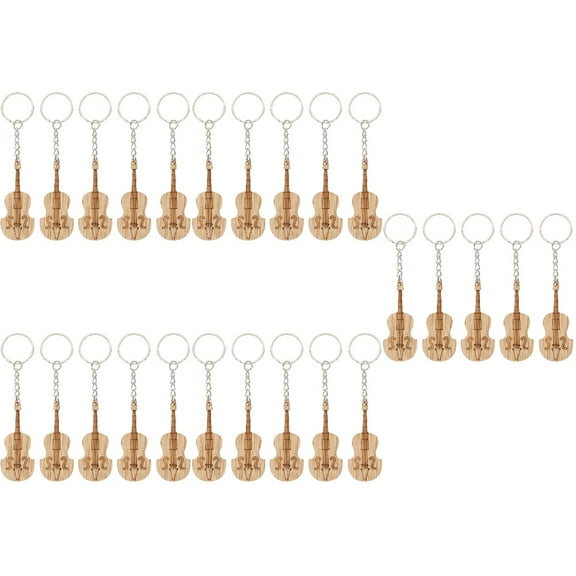 5 Pieces Musical Instrument Keychain Lanyard Rings Kielbasa Student Man