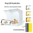 thumbnail image 2 of 20cm Mini Studio Light Box LED Studio Panel Photo Shooting Tent 6 Backgrounds Shadowless Lightbox Kit Photography Soft Box ,Easy to Use, 2 of 7