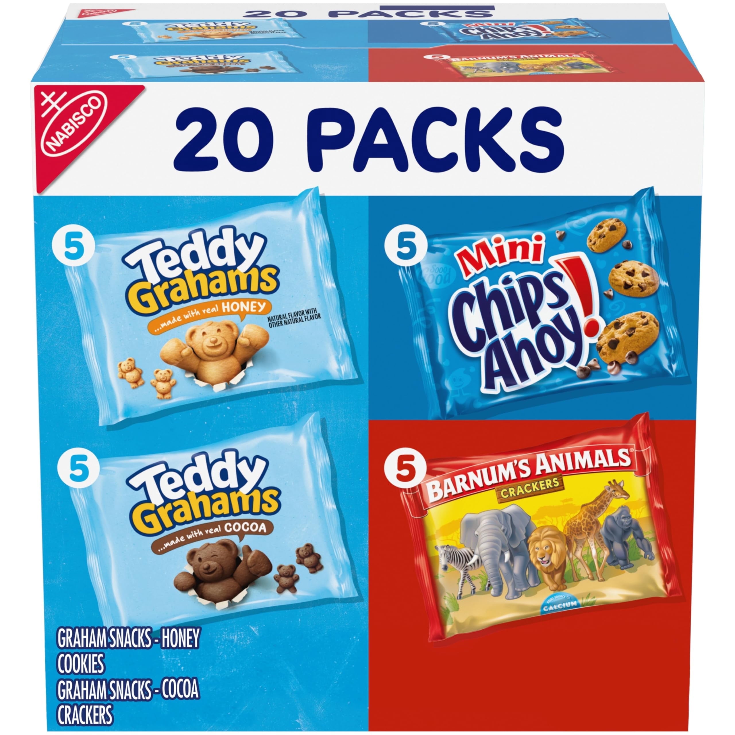 Nabisco Variety Pack, OREO Mini, CHIPS AHOY! Mini, Teddy Grahams Nabisco Variety Pack, OREO Mini, CHIPS AHOY! Mini, Teddy Grahams