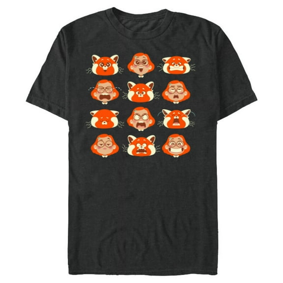 Disney PIXAR Turning Red Mei Red Panda Growing Pains - Short Sleeve Blended T-Shirt for Adults - Customized-Graphite Snow Heather