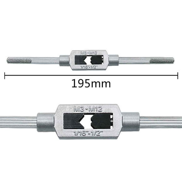 8pcs Alloy Steel M3-M12 Tap wrench set Alloy Wrench Holder Set Internal wrench set Threads and Grooves Tools for Manual Machining