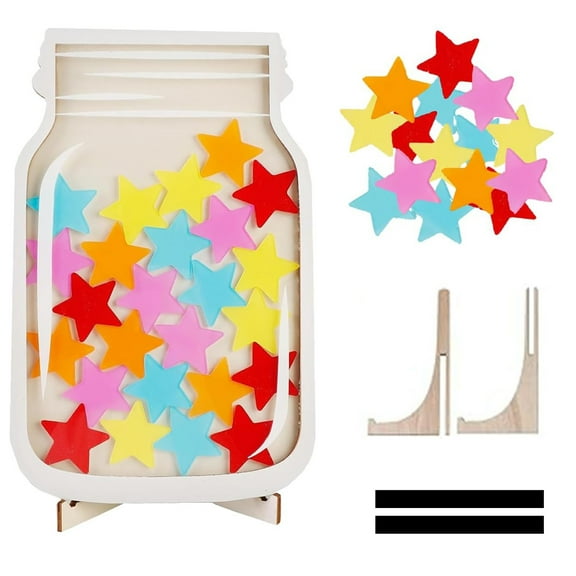 Personalized Magnetic Reward Jar, Classroom Reward Jar for , Creative Stars Reward Jar for Behavior, Magnetic Reward Chart for Classroom Board Home Gifts Decor