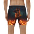 thumbnail image 2 of Men's Boxer Briefs, Candle Shepherd Dog Soft and Breathable Mens Underwear Boxer Briefs With Widen Waist, 2 of 5