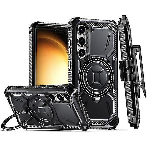 Funda magnética Magsafe con clip trasero para Samsung Galaxy S23 5g Armor Series (roja)