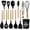 Black, variant on Silicone Cooking Utensils Set, Heat Resistant Kitchen Cooking Utensils Set, 12 PCS Handle Silicone Kitchen Gadgets Utensil Set, Black