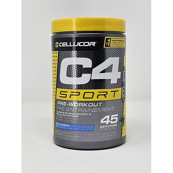 Cellucor C4 Sport Pre Workout Supplement - Blue Raspberry, Supports Endurance & Relieves Fatigue - 45 Servings