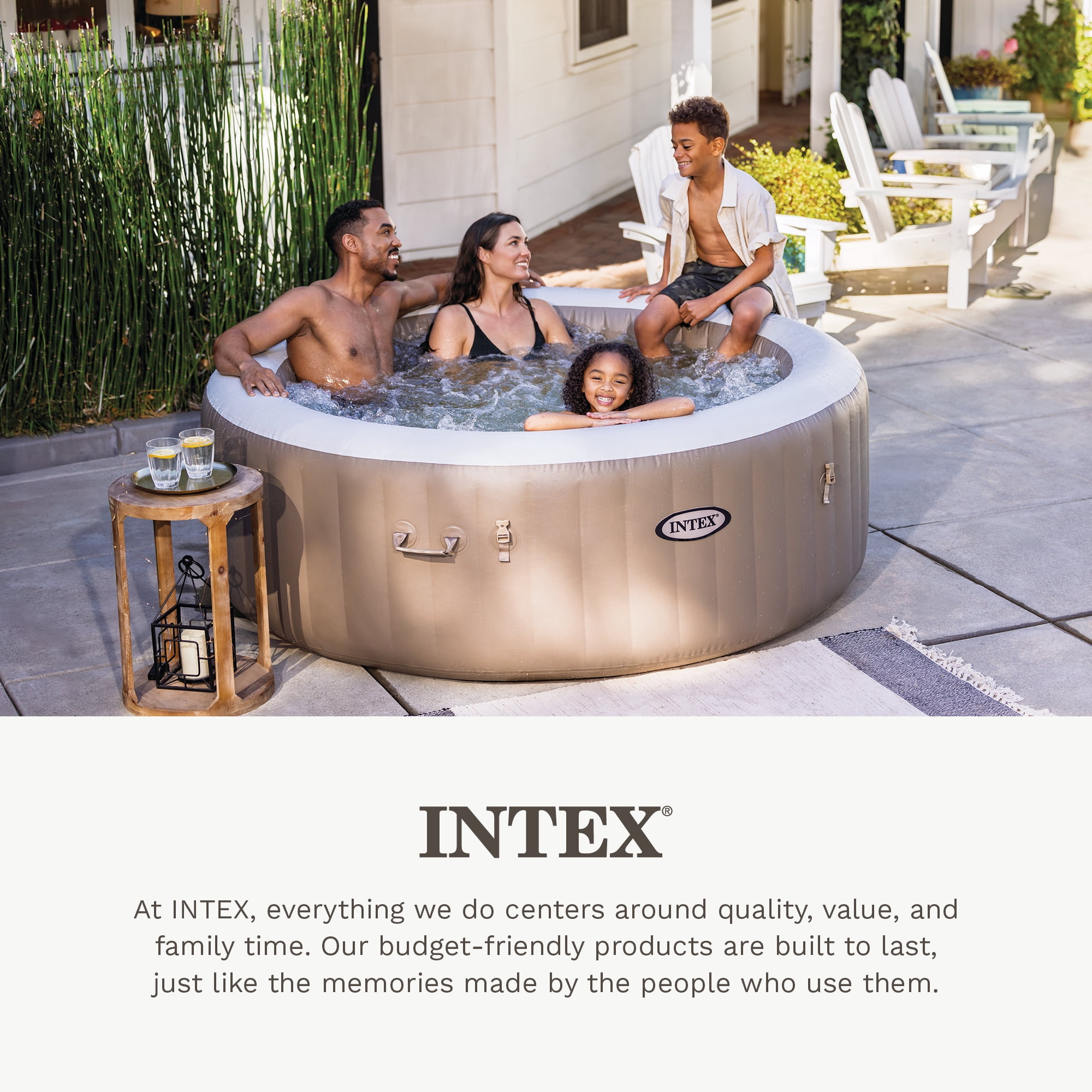 Intex PureSpa Slip Resisting Inflatable Removable Hot Tub Seat Accessory