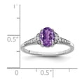 thumbnail image 3 of Sterling Silver Rhodium-plated Diamond & Amethyst Ring QR3091AM, 3 of 5