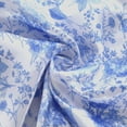 thumbnail image 6 of Efavormart 120 Inch Satin Round Tablecloth, Washable Linen Table Cover, Decorative Silky Fabric for Wedding, Party, Banquet Events - Floral Blue, 6 of 9